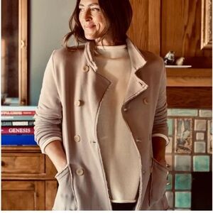 Great neutral  Frank & Eileen Belfast  fleece peacoat biscotti small nwot